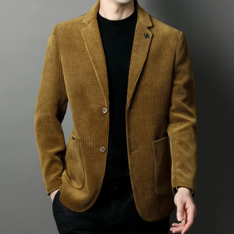 Men's Fashion Business Casual Solid Color Korean Version of The Trend Simple Casual Elite Party Gentleman Suit