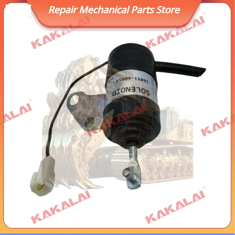 12 فولت وقف الوقود الملف اللولبي 16851-60014 جزء آلات البناء لجرار كوبوتا Bx2350d Bx2360 Bx24d المحرك