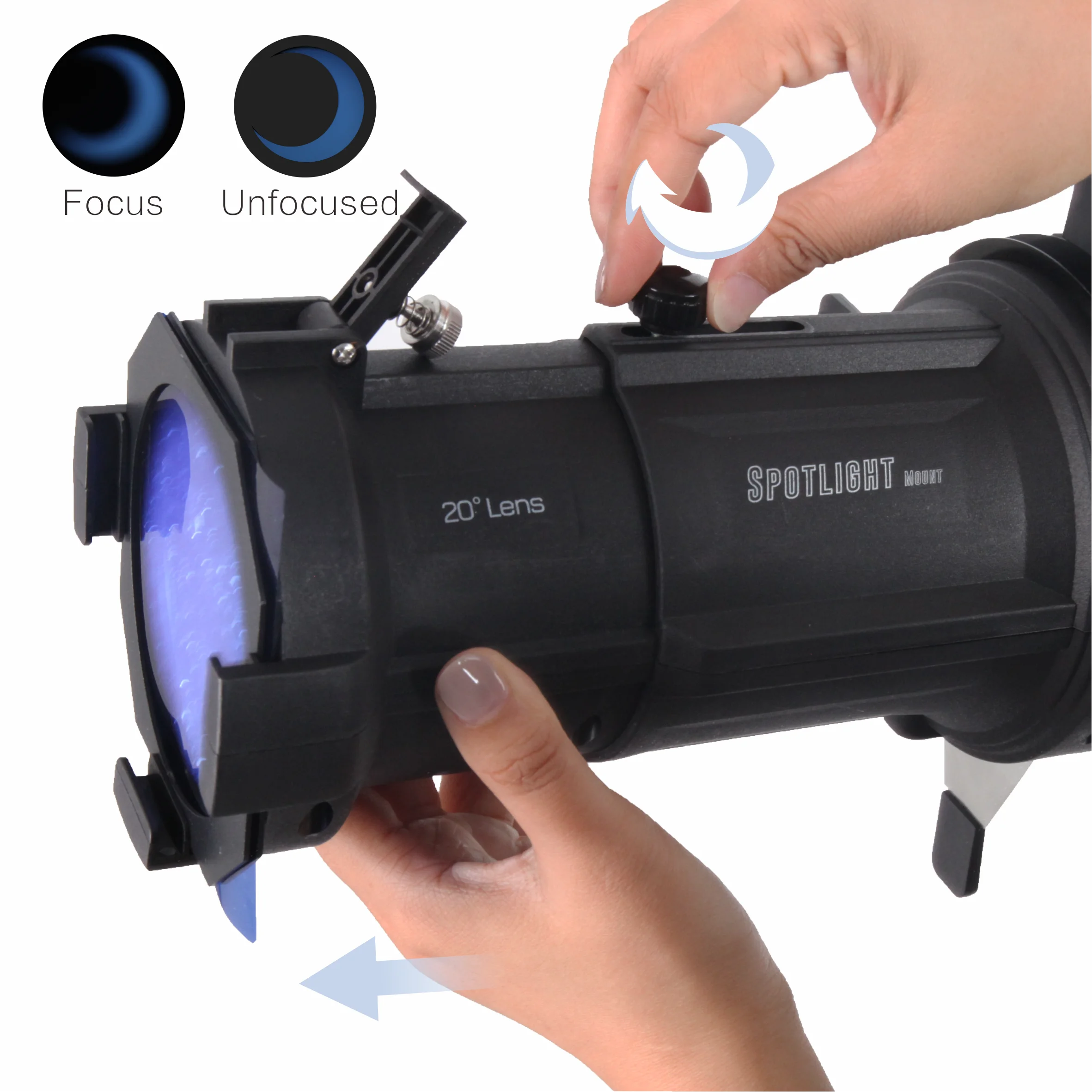 Gobo Bowens Mount Optical Snoot Photography Beam Light Cylinder Flash Light Studio Lights Equipments With Detachable Lens