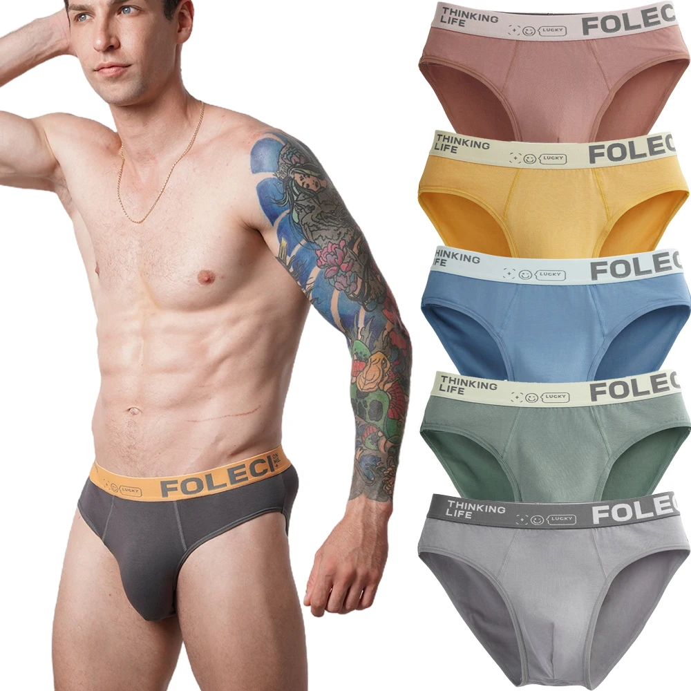 2025 New Men Cotton Underpants Briefs Large XL-8XL Man Soft Breathable Underwear Panties Blue Green Gray Yellow Triangle Shorts