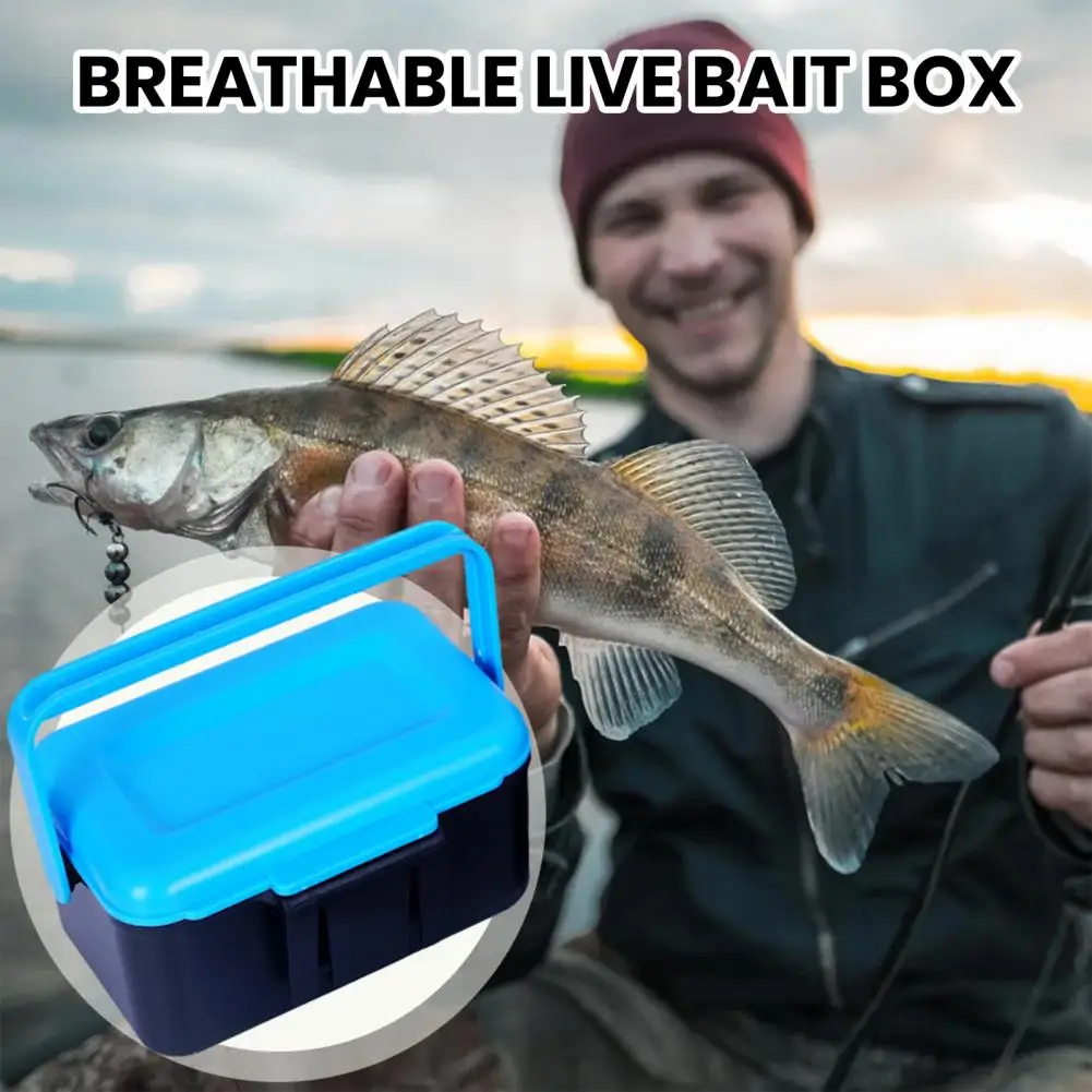 Worm Box Double-layer Portable Live Bait Box With Handle For Fishing Lure Tackle Container Ideal For Maggot Worms Earth Worms