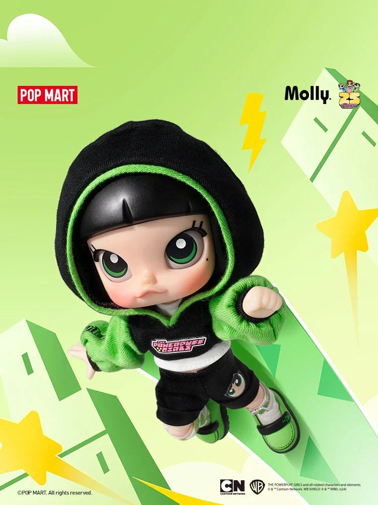 POP MART MOLLY x Flying Little Women's Police Series Movable Doll Blind Box Action Anime Figures Toys Hobbies Caixas Mystery Box