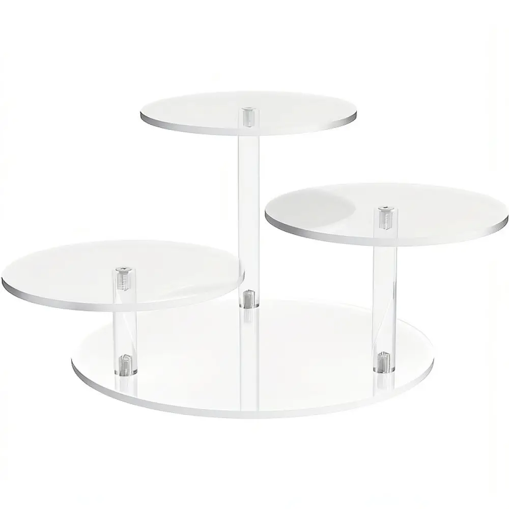 Clear Acrylic Tiered Display Riser Desktop Storage Shelf For Collectibles Figures Jewelry Cosmetics Organizer Stand