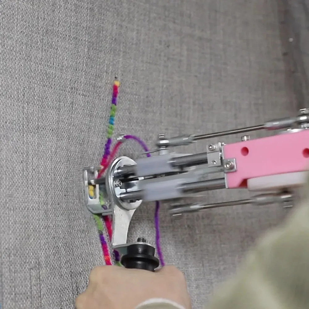 1 متر × 1 متر قماش أبيض رمادي لملحقات السجاد ذاتية الصنع خرامة الخياطة لمسدس التلمم ، قماش خام رمادي قماش كتان صناعي خشن صلب #2