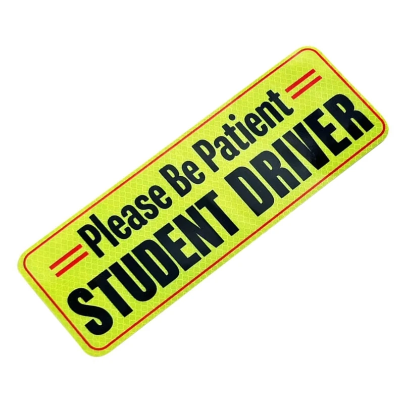 Reusable Bumper Reflective Sticker for Car Student Driver Magnet New Driver Magnet Safety Warning Driver Magnet