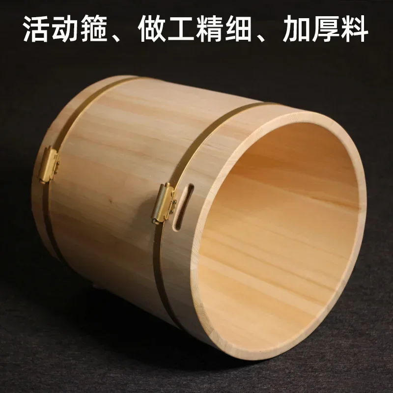 Cypress wood unpainted children's bath bucket circular household baby bath can be customized