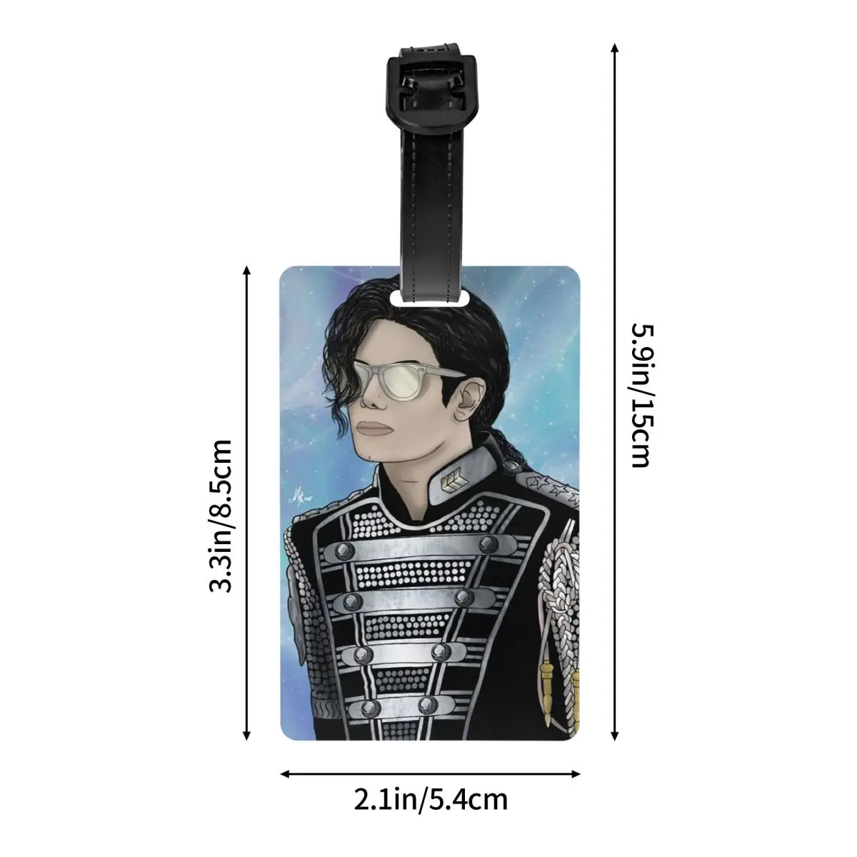 Michael Jackson Musicians Singers Dancers Luggage Tags Suitcase Fashion Baggage Boarding Tag Label Holder ID Name Address #4