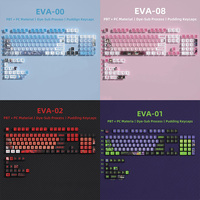 122 Keys EVA 01 02 04 08 machine Profile OEM Keycaps Japanese Anime Key Cap For Mechanical Keyboard Cherry MX Switch Keycap Caps