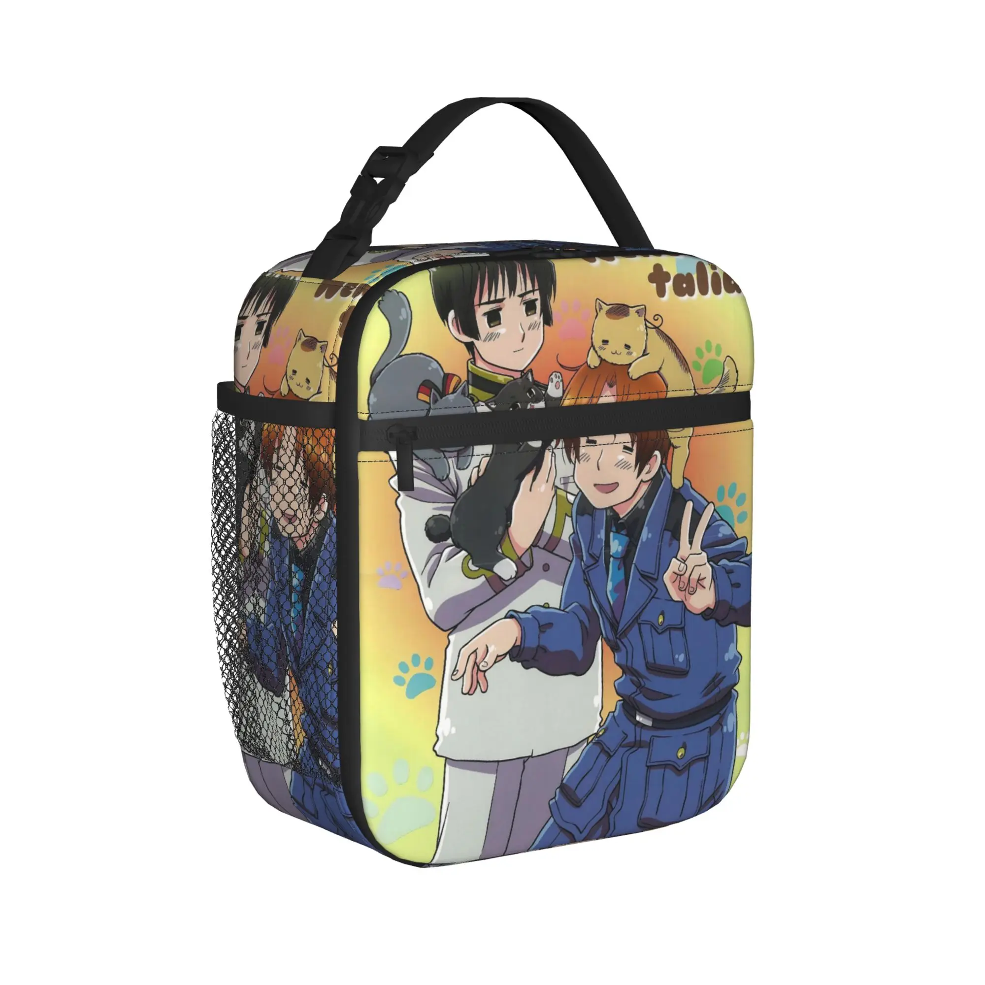 Hetalia Axis Powers Merch Insulated Lunch Bag For School  Storage Food Boxes Portable Thermal Cooler Bento Box