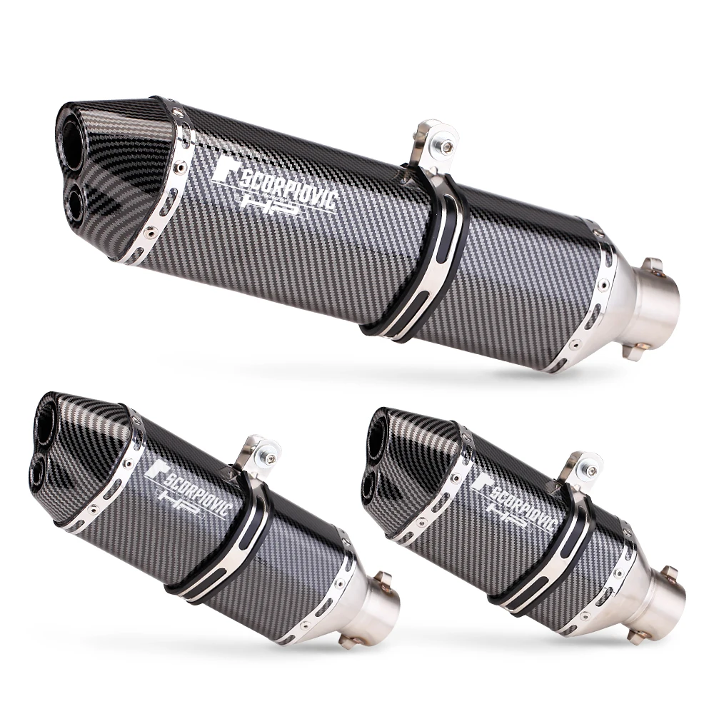 

Universal Motorcycle Exhaust Muffler For YZF R1 R3 R6 Z400 Nvx Nmax PCX125 GSR750 tmax530 300MM 370MM 470MM