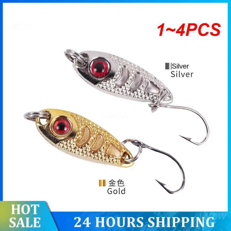 

1~4PCS Fake Bait Bionic Design Reusable Sequined Bait Sea Fishing Artificial Bait Sharp Hook Luya Bait False