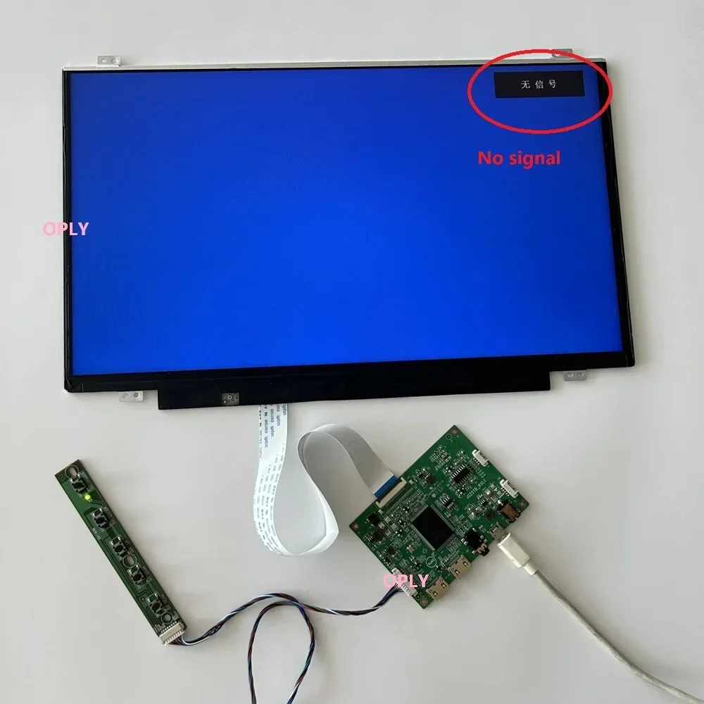 Controller board kit 2 mini HDMI-compatible DIY + 14” 14 inch 1366X768 EDP screen panel monitor for PC PS X360 Laptop raspberry