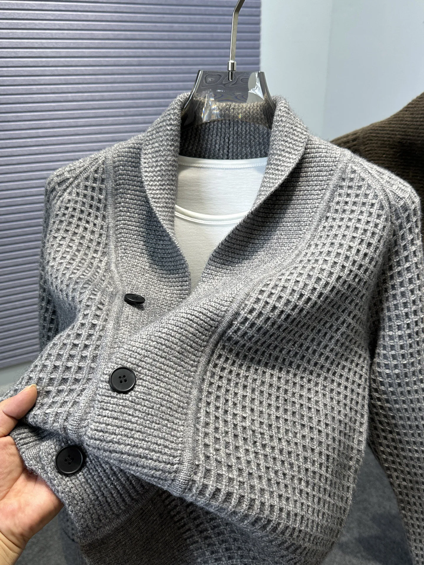 

Loose Fit Thi Knitted Cardigan Men's Pure Color Casual Wear Spring Autumn Winter Sle Turtlene Faionable Sweater Jaet