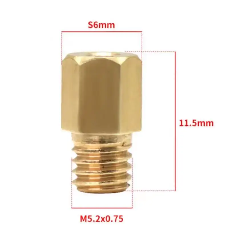 Para mikuni vm tm tmx 10 pçs jatos principais carburador 4/042 scooter injetores bocal tamanho 70-440 afinador de bolso grande hex tipo gicleur