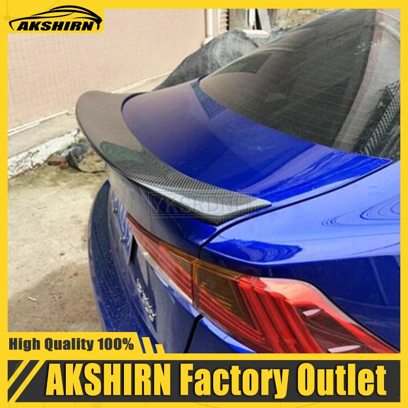 Black/Carbon Fiber Car Rear Trunk Spoiler Lip For LEXUS IS200 IS250 IS350 IS300 2014-2019 AR Style Rear Boot Spoiler Wing