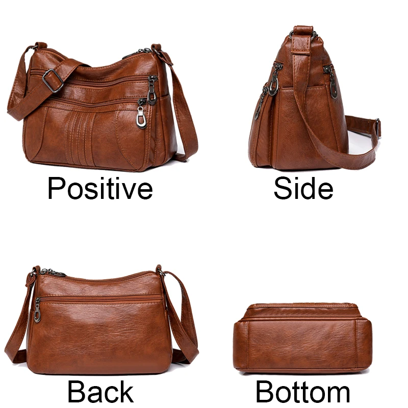 High Quality Solid Color Leather Shoulder Crossbody Bags For Women 2024 Luxury Handbags Women Bag Designer Casual Top Handbags