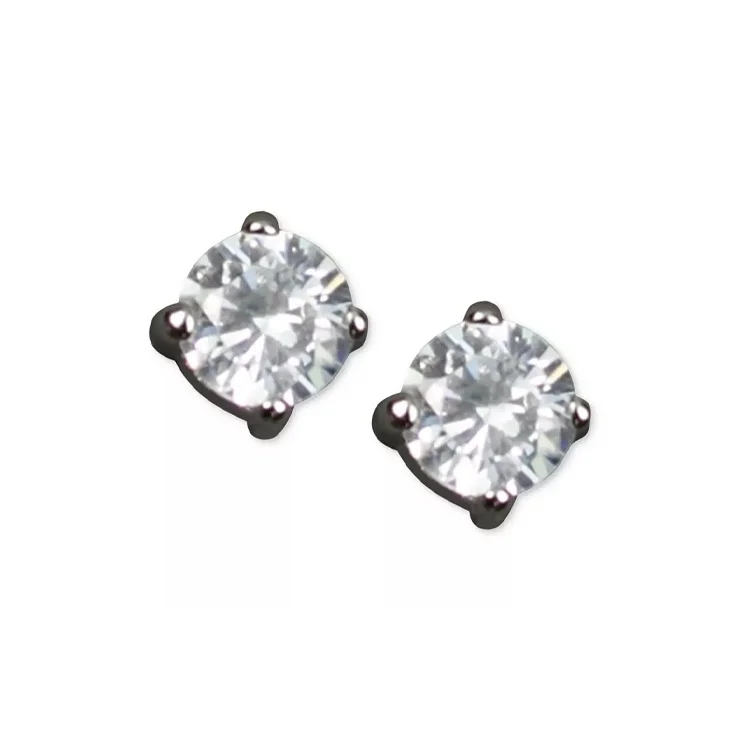 Brincos de zircônia cúbica Givenchy femininos prateados 22601339NYO