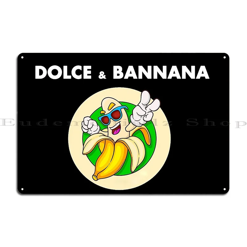 Dolce And Bannana Metal Sign Character Wall Mural Garage Cinema Retro Tin Sign Poster