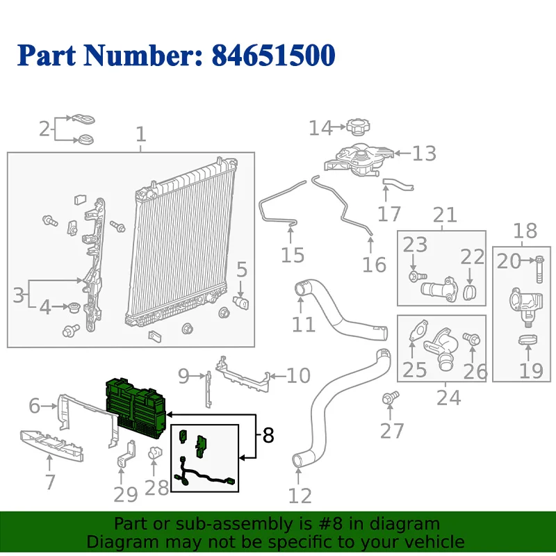 

Для Chevrolet Colorado GMC Canyon 2015 2016 2017 2018 2019 2020 2021 2022 решетка воздушного радиатора с двигателем # 84651500