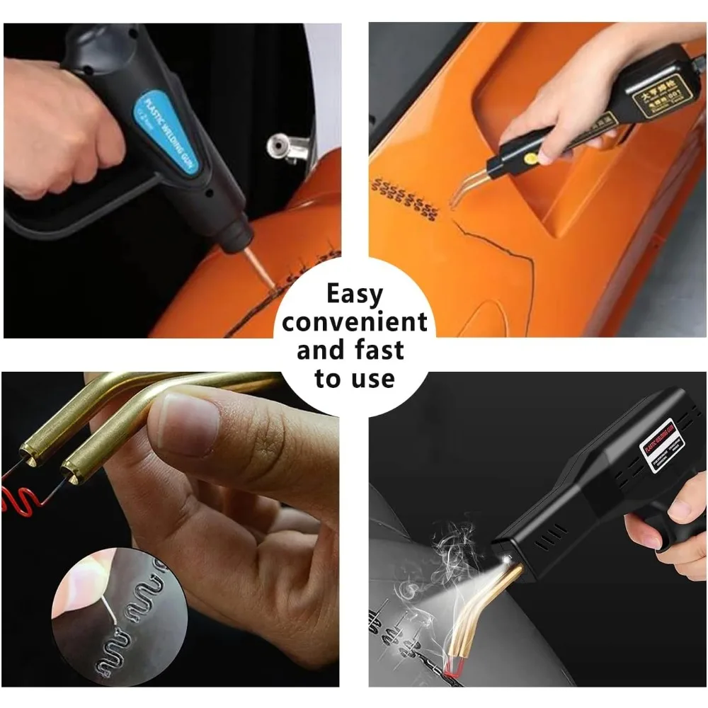 دبابيس لحام بلاستيكية 3000 قطعة طقم لحام بلاستيك، 6 أنواع من دبابيس لحام آلة إصلاح البلاستيك للسيارات لجميع السيارات، 0