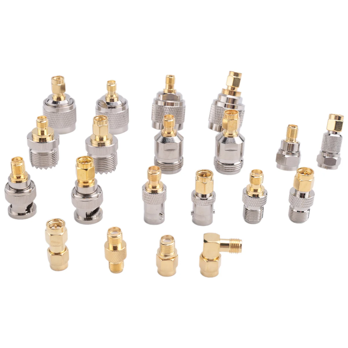 

SMA to SMA BNC N F UHF Type Connectors Kits RF Adapter 20 Type,SMA Female to F Male,SMA Female to F Female