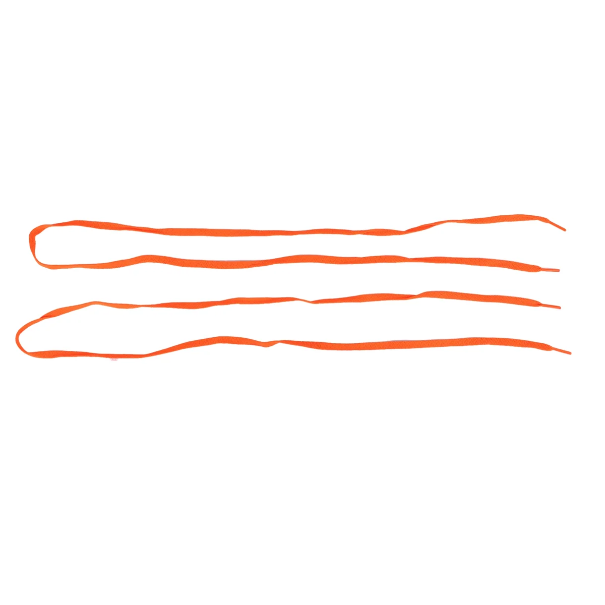 ABQR Trainers Replacement 8mm Wide Orange Flat String Shoelace Pair