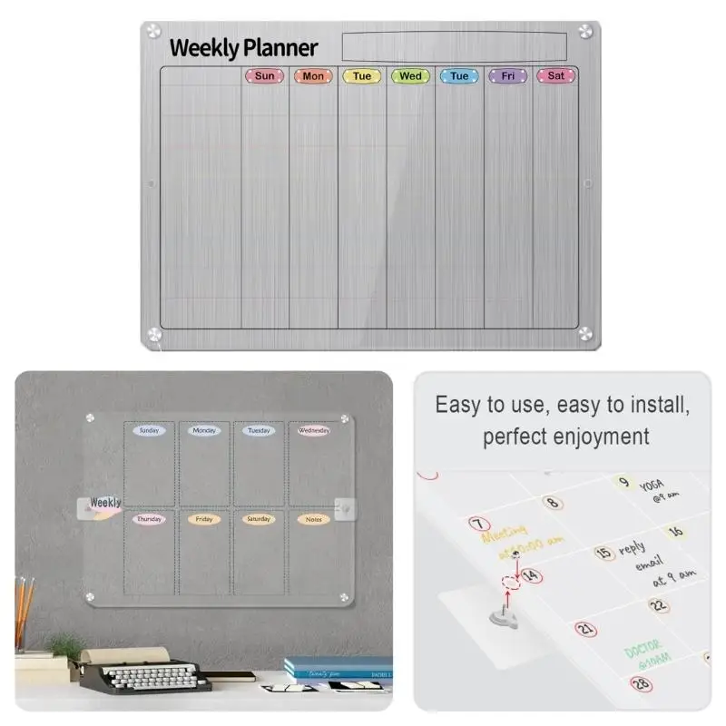 Acrylics Fridge Calendar Weekly Monthly Fridge Planner Dropship