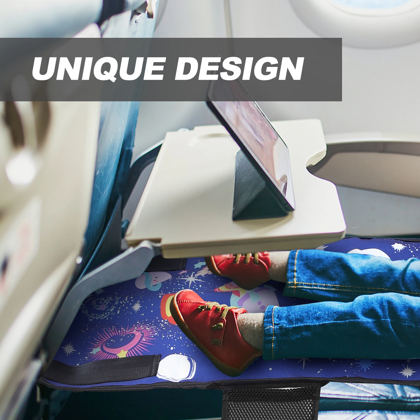 

Seat Extender Kids Toddler Travel Bed Foldable Compact Plane Extender Easy To Carry Portable Toddler Bed For Airplane Use