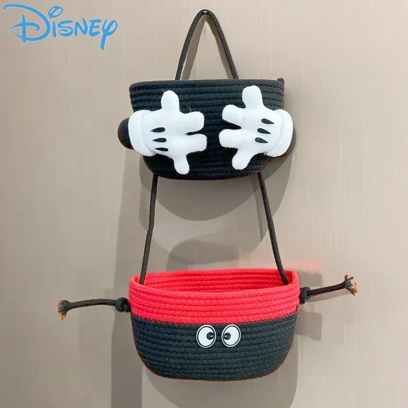 Disney Animation Peripheral Mickey Palm Double-layer Storage Basket Cute 3d Wall Hanging Basket Storage Box Cartoon Party Gifts