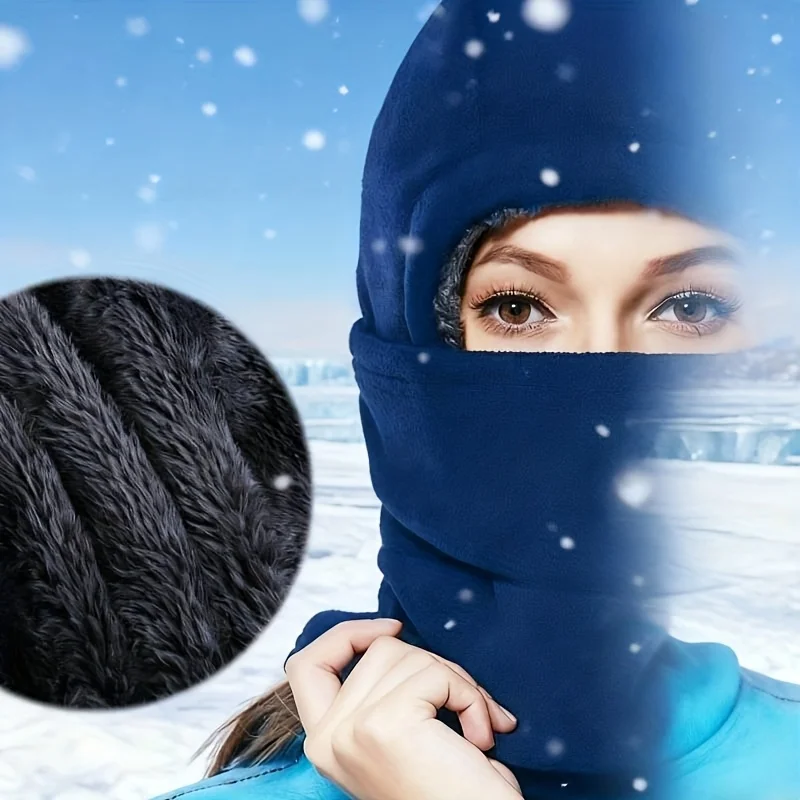 Autumn/Winter Thermal Hat, Double-Layer Design, Gray/Black - Machine Washable - Multi-Functional Outdoor Activity Hat