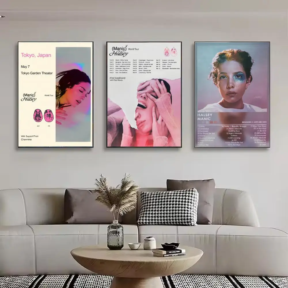 H-Halsey Painting Calligraphy Stylish Canvas Poster Wall Art for Bedroom Living Room Study Home Decor Gift