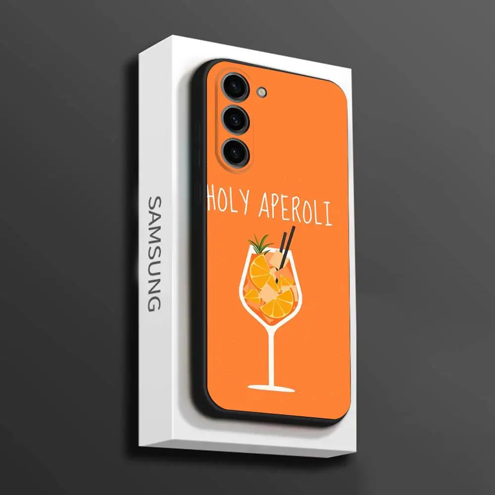 Aperol Funny Spritz Telefoonhoesje Voor Samsung Galaxy A 73,72,51,53,52,71,22,5G,Note,J7,8,9 Zachte Zwarte Cover