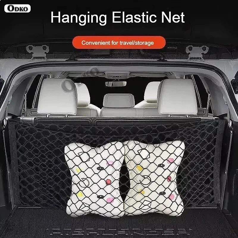 Car Cargo Net Stretchable,Car Gadgets, Adjustable Elastic Trunk Storage Net with Hook for Alfa Romeo Stelvio