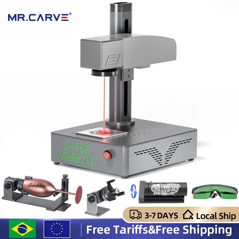 

DAJA S4 волоконная лазерная маркировка для ювелирных изделий, портативная гравировальная машина из нержавеющей стали, промышленная настольная машина, гравер с металлической табличкой