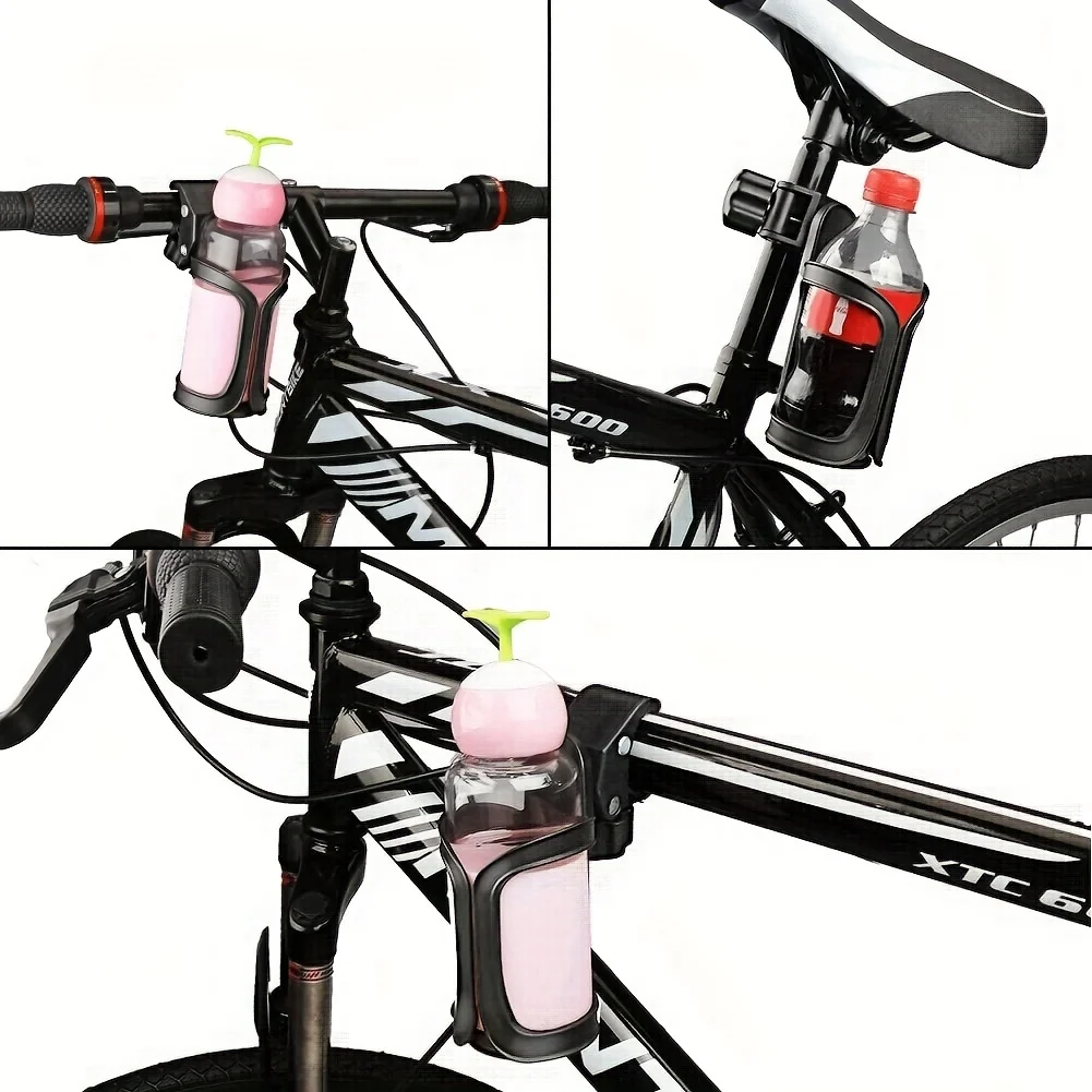 360 Degree Rotating Cup Holder For Strollers, Bicycles, Mountain Bikes Wheelchairs - Anti-Slip Bottle Rack For Convenient Safe
