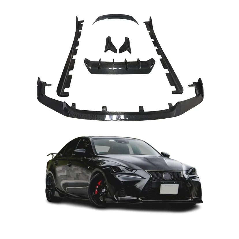 

ART Style Carbon Fiber Body Kit for 17 Lexus IS250 Upgrade IS300 High Quality Front Lip Side Skirts Rear Diffuser Perfect Fit
