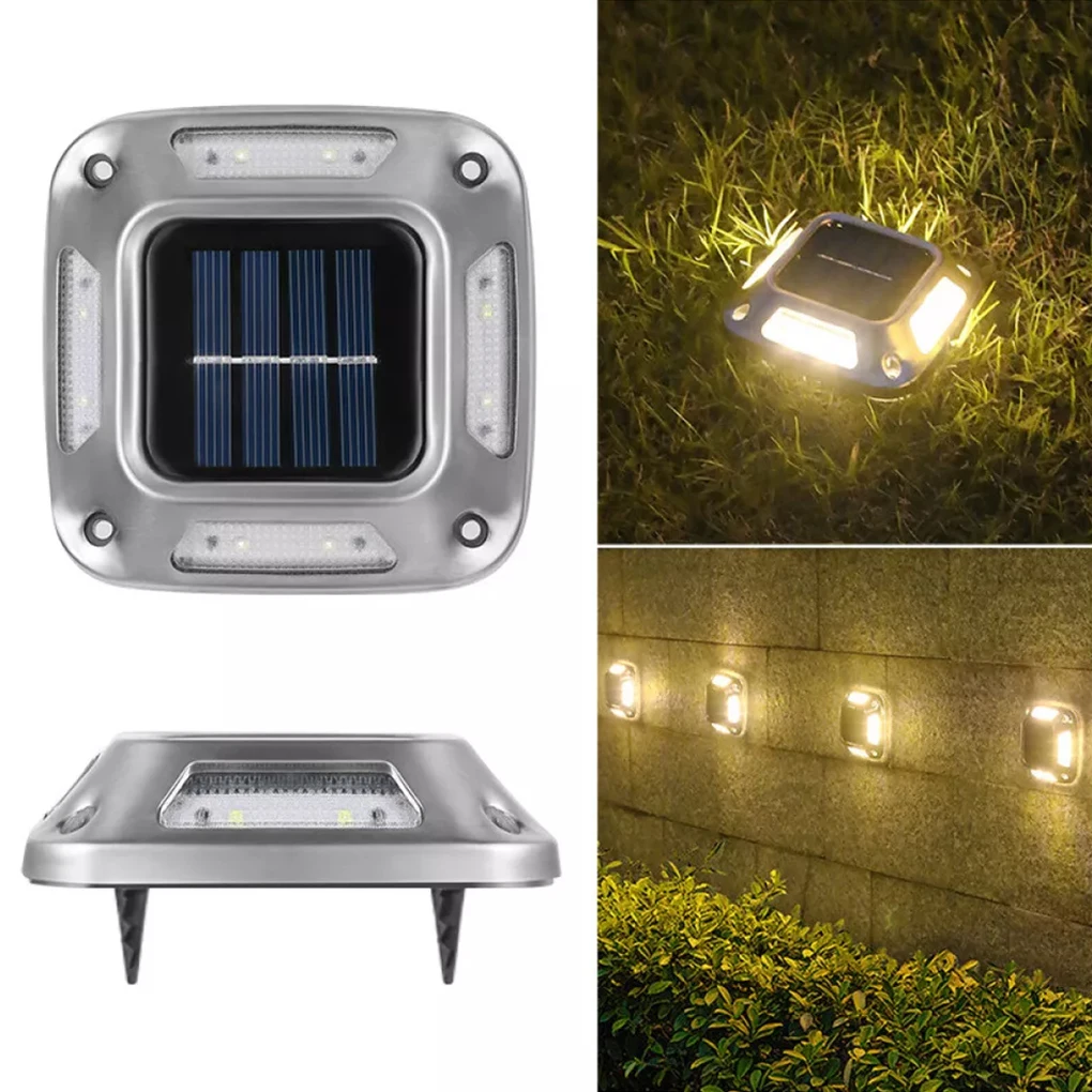 8 LEDs Solar Ground Light Solar Light Waterproof Warm Light Solar Garden Lamp Outdoor Courtyards Driveway Marker Light