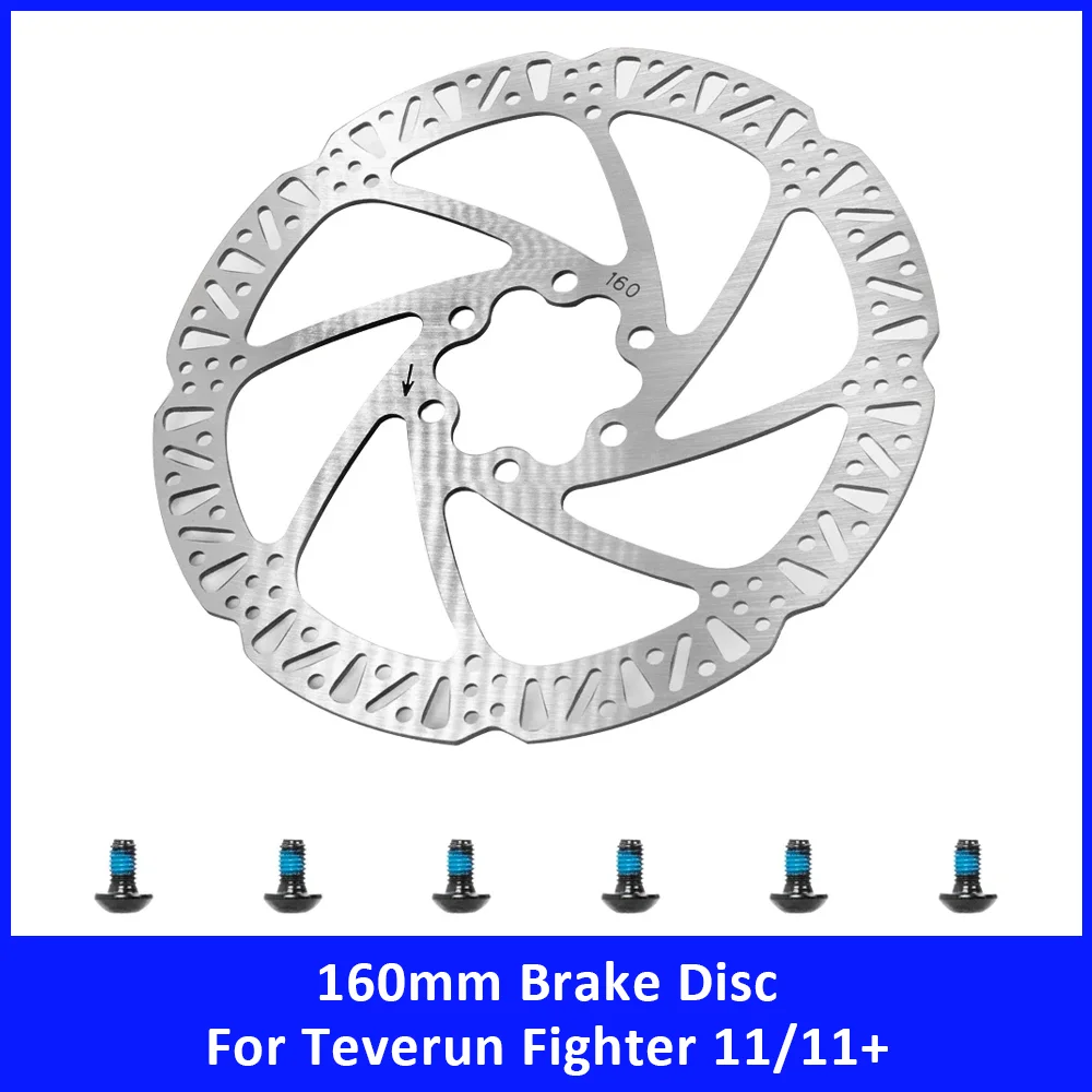 160mm Stainless Steel Brake Disc for Teverun Fighter 11/11+ for Blade GT/GT+ II Brake Rotor Electric Scooter Accessories Parts