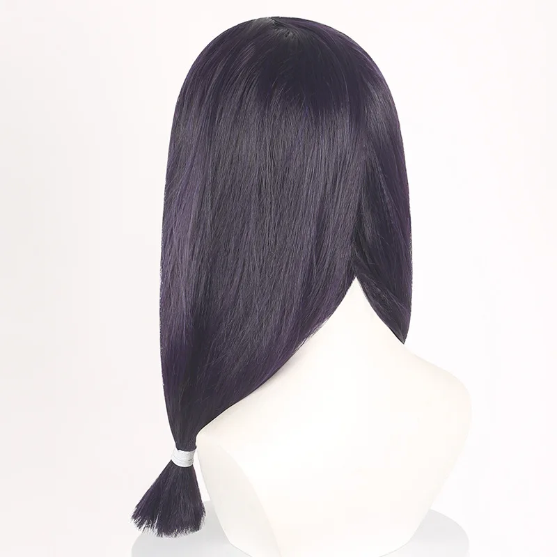 Jujutsu Kaisen: Cosplay van Anzai Kageki met halflang haar, donkerpaarse dubbele staarten en realistische hoofdhuidsimulatie.