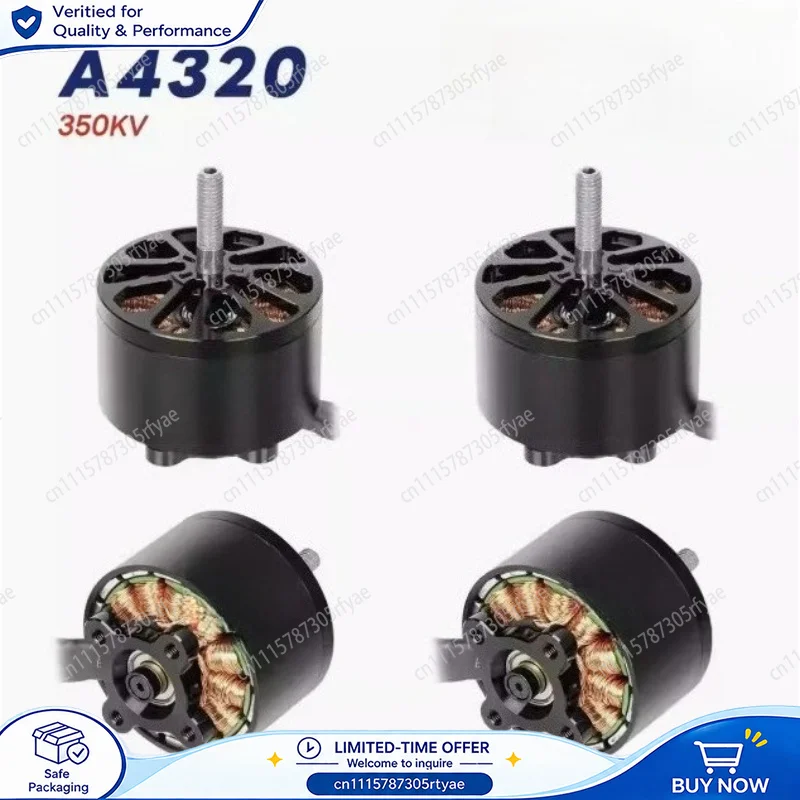 A4320 350KV Brushless Motor High Power UAV Drone Motor for 13 Inch Frame Long Endurance Heavy Load Multirotor Aircraft