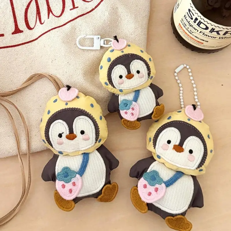 Nette Pinguin Puppe Plüsch Anhänger Schlüsselbund Kreative Cartoon Lanyard Halskette Gefüllte Puppe Spielzeug Lustige Rucksack Dekoration Geschenke