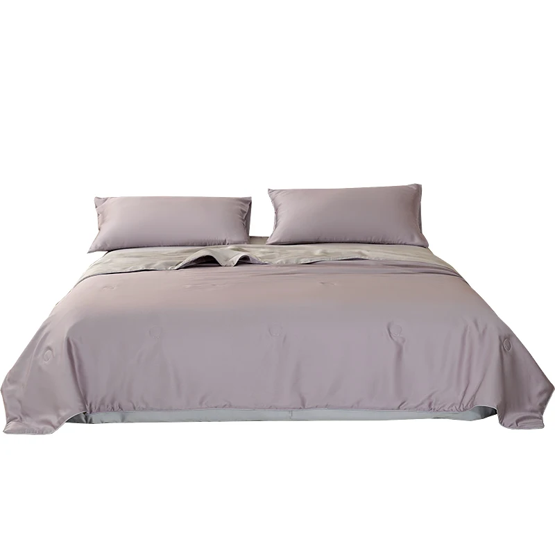 

Customizable 60 Pro55% Soybean Fiber Air Conditioning Quilt Cooling Ice Silk Four-piece Set