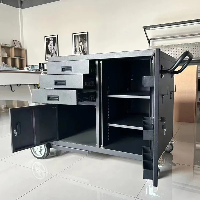 Hot Sale Garage Tool Trolley Box Drawers Black Cart Gas Cylinder Cart