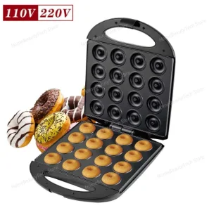 

EU PLUG Large16-hole Donut machine, breakfast cake machine,round pancaked heating electric griddle, For Donut machine