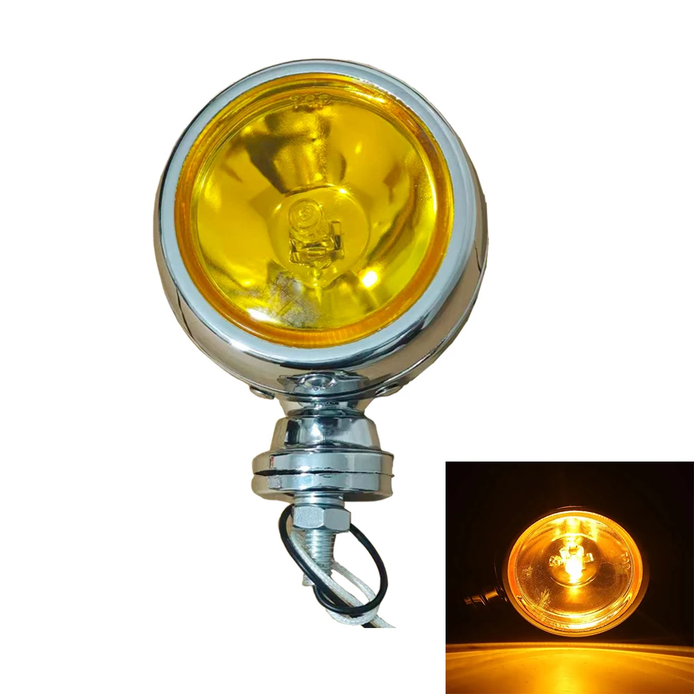 3 inch 12V Motorcycle Headlight Head Light Front Driving Spot Fog Lamp For Harley Honda Chopper Bobber Touring Custom Cafe Racer view 4