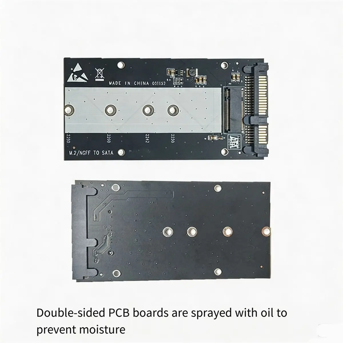 SSD Adapter Board NGFF to SATA3 to M.2 KEYB+M Solid State Drive Adapter Card 6Gbps SATA Interface