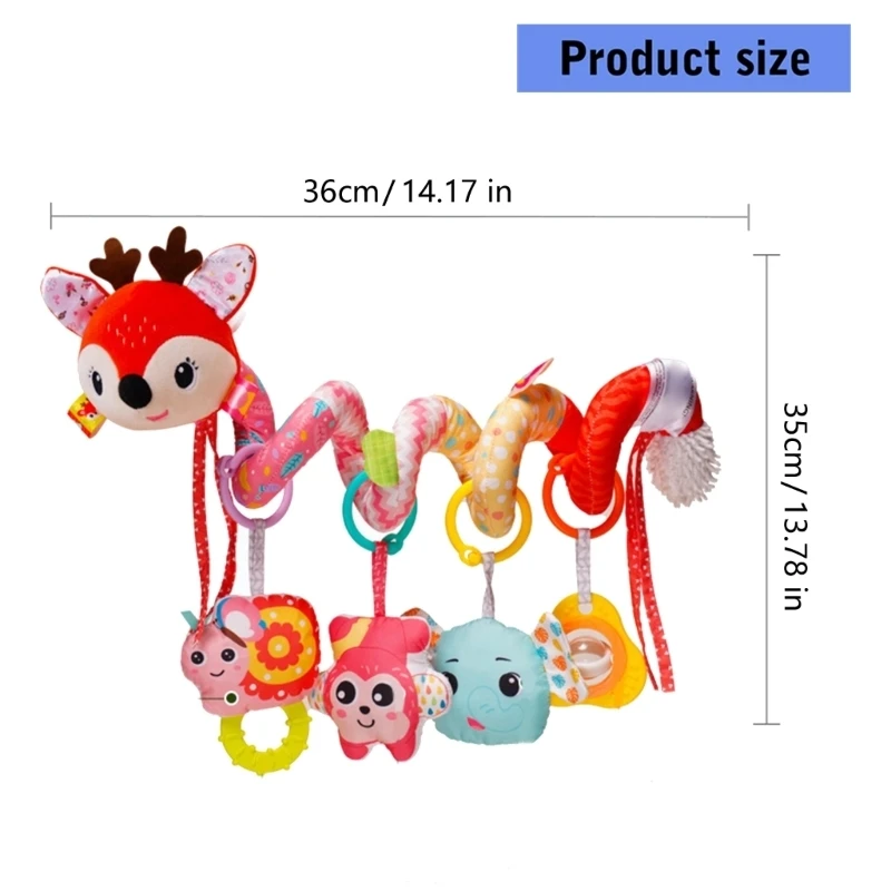 Jouet hochet suspendu berceau poussette d'animal en peluche douce pour poussette le berceau bébé avec le jouet