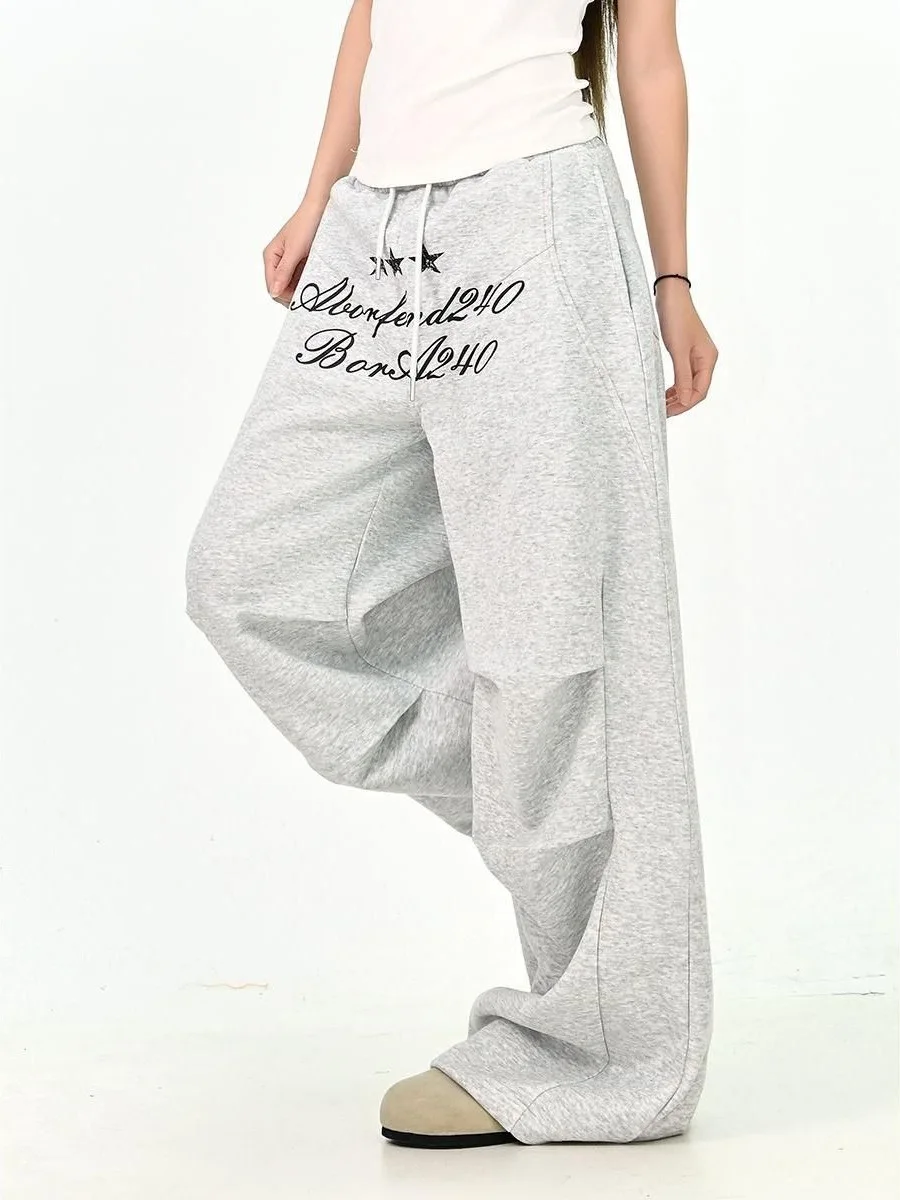 여성용 바지y2K 여성용 바지재즈 댄스 벤트 나이프 팬츠루즈 팬츠여성용 신축성 있는 바지겨울 바지