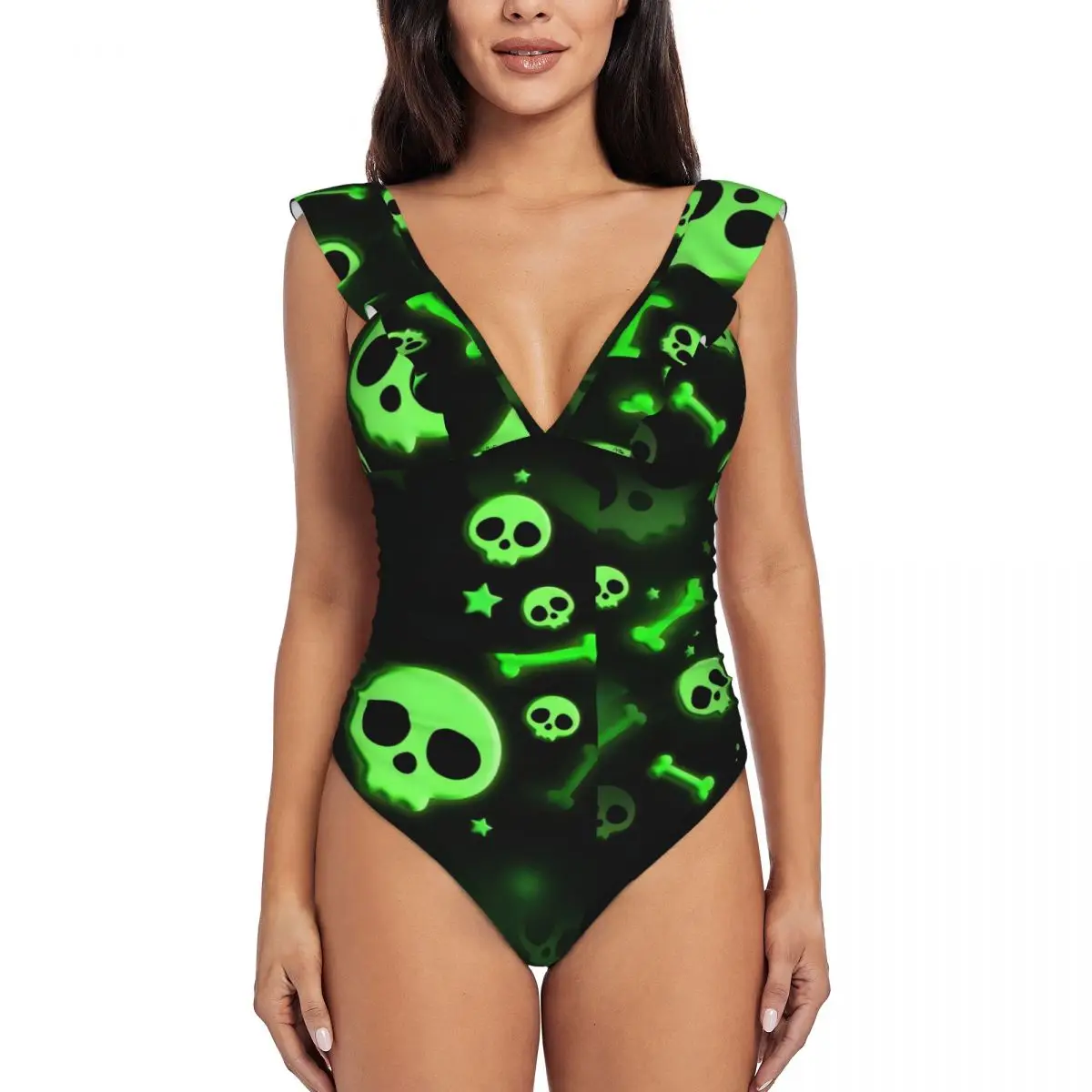 Skull And Bones Swimsuit For The Pool Swimwear For Girls Women