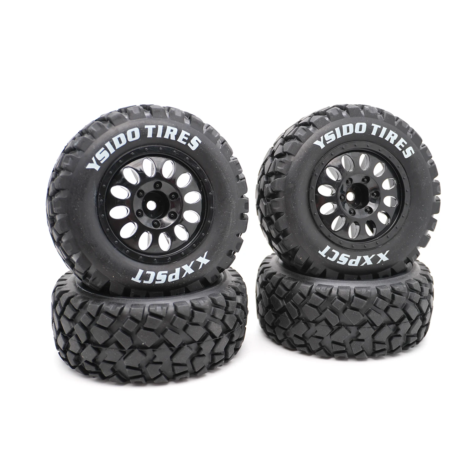 4 Stück 110 mm Vorder- und Hinterräder Reifen 1/10 Short Course LKW-Reifen für TRAXXAS Slash ARRMA Senton HuanQi 727 Vkar 10sc SCTX10 HPI